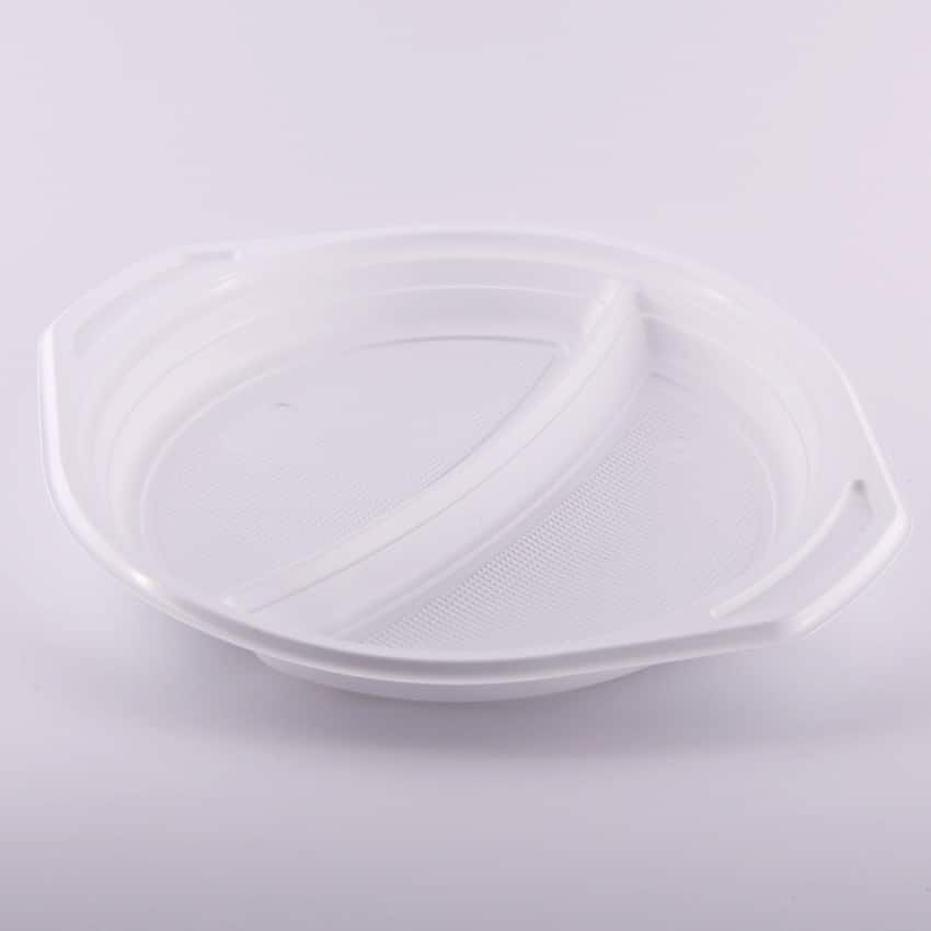 Menüteller oval 2-geteilt